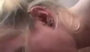 Amateur British teen deepthroating a penis