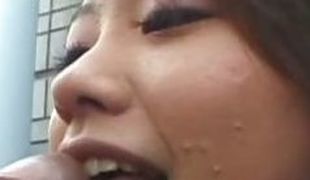 Sexy Japanese teen exhibs and gets drilled outdoor